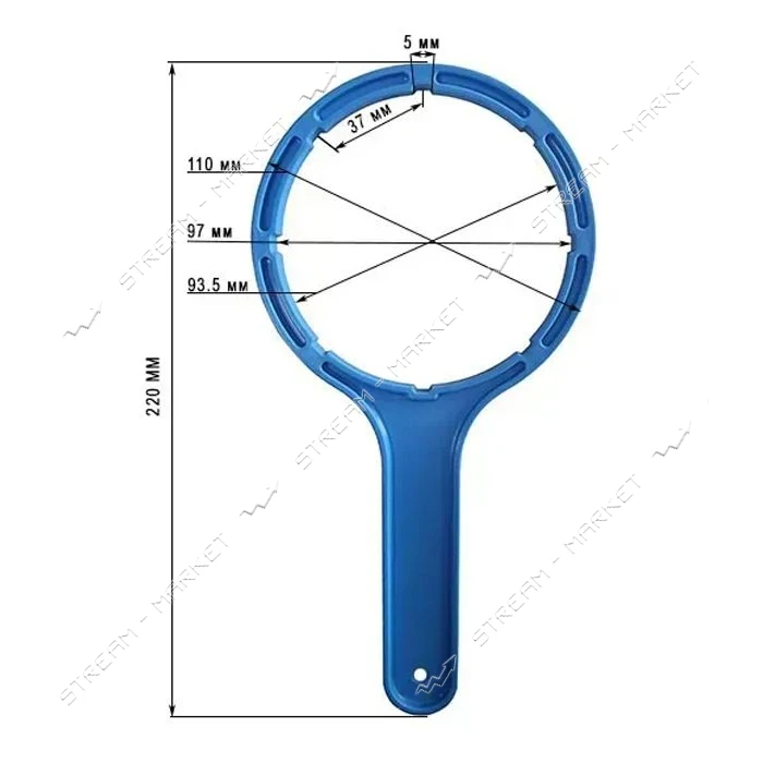 Ключ для двухсоставной колбы типа DР 10"                                                            
