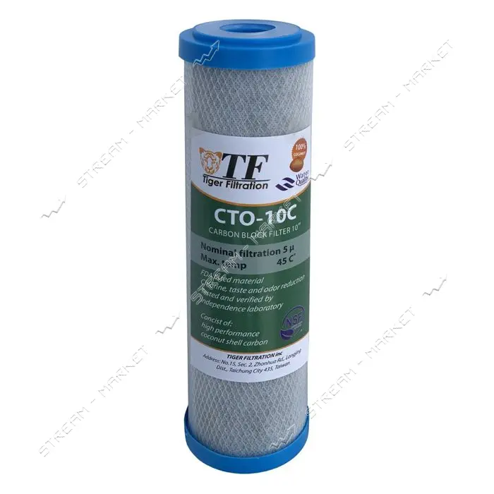 Картридж TF из спеченного угля из скорлупы кокосовых орехов 2.5"х10"