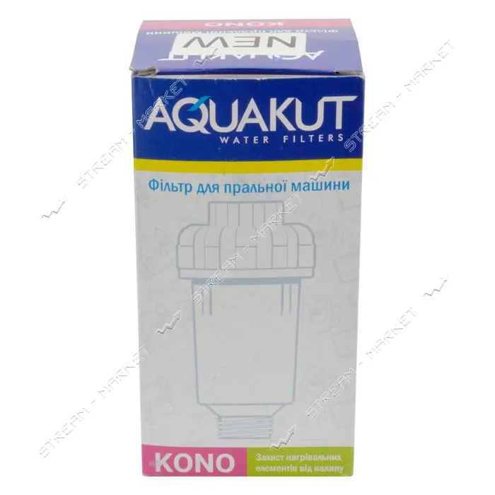 Фильтр солевой для стиральной машины AquaKut KONO 3/4" прозрачный пустой