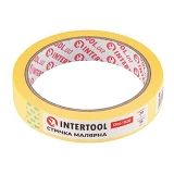 Лента малярная Intertool DM-1920 19мм х 20м желтая                                                  