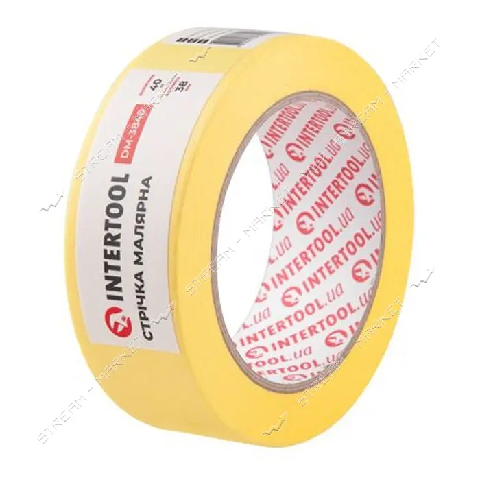 Лента малярная Intertool DM-3840 38мм х 40м желтая 6шт                                              