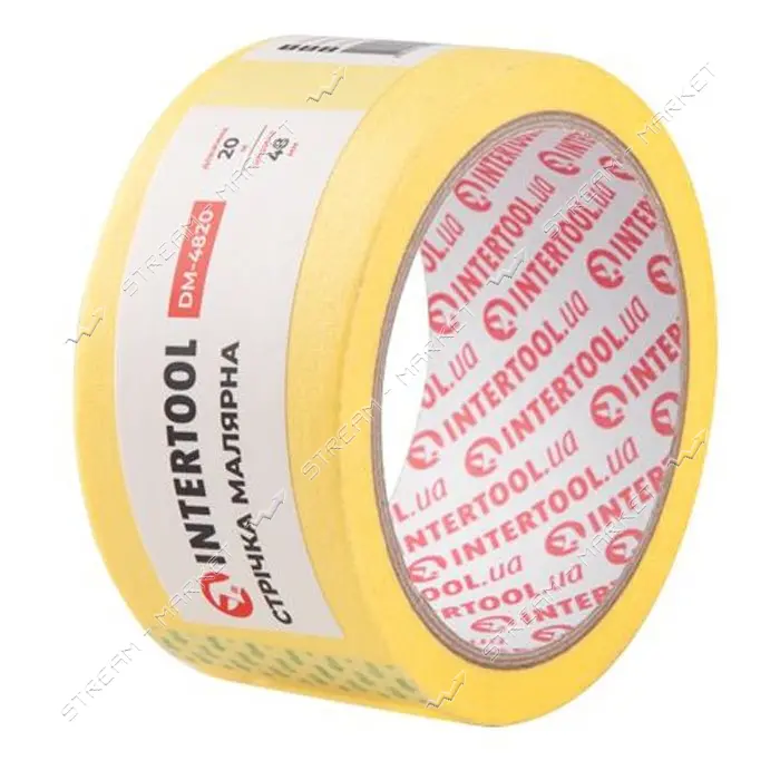 Лента малярная Intertool DM-4820 48мм х 20м желтая 4шт