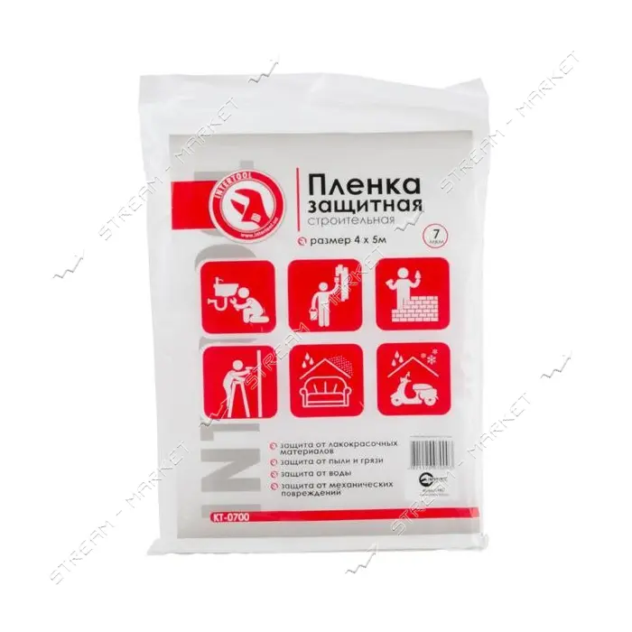 Пленка защитная Intertool KT-0700 7мкм 4х5м