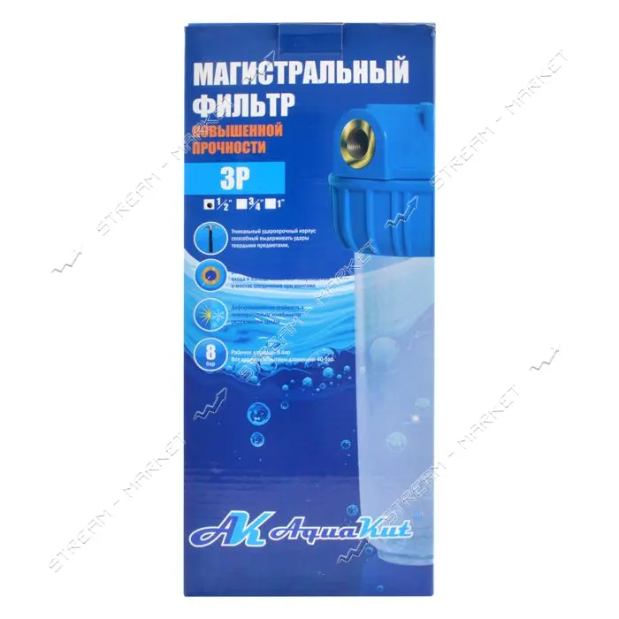Фильтр магистральный AquaKut 3Р 10" 1/2"                                                            