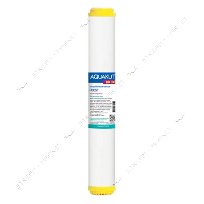 Картридж умягчающий AQUAKUT с ионообменной смолой BB 20" Slim 2 1/2 FCCST