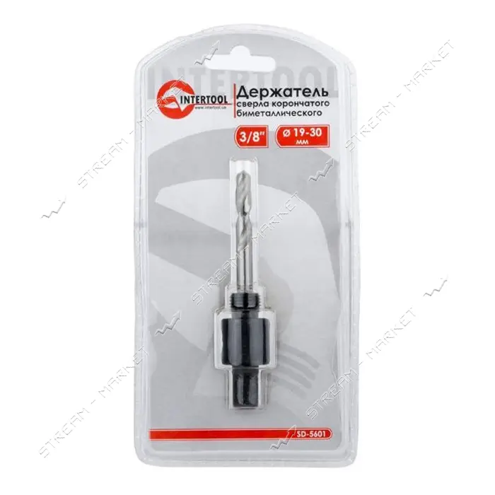 Держатель Intertool SD-5601 для сверла корончатого биметаллического 3/8" 19-30мм