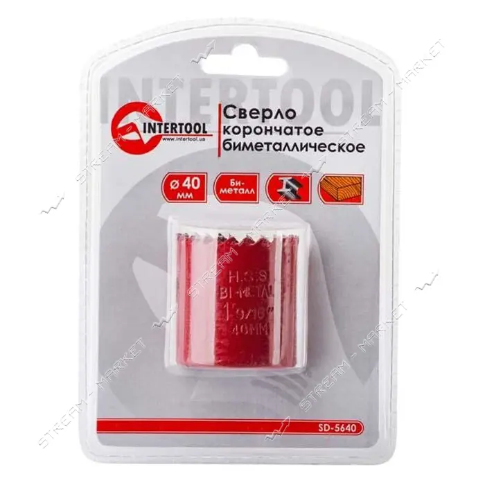 Сверло корончатое Intertool SD-5640 биметаллическое 40мм                                            