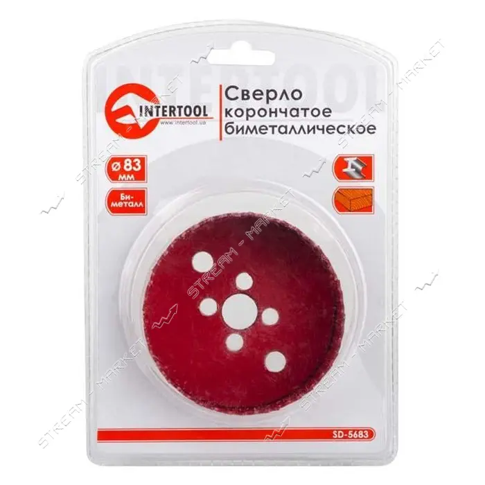 Сверло корончатое Intertool SD-5683 биметаллическое 83мм