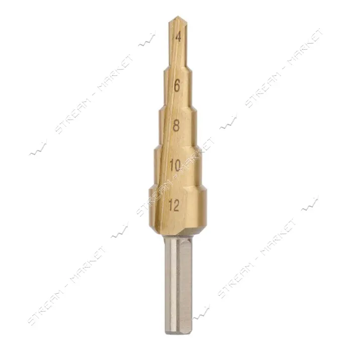 Сверло ступенчатое по металлу Intertool SD-5812 4-12мм                                              