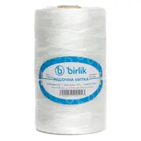 Мешочная нить Birlik 500г 500м белая                                                                