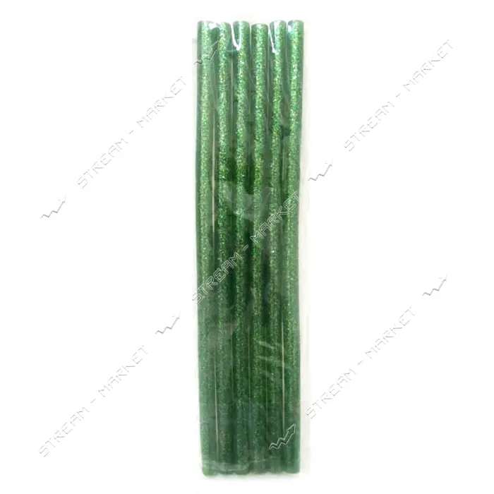 Стержни клеевые 0252-Gr Green 7х180 мм 6 шт c блестками