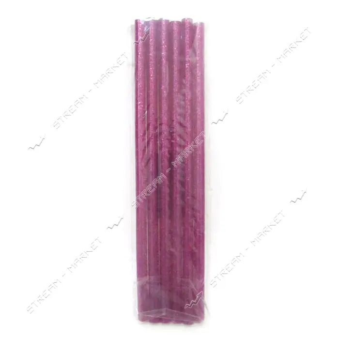 Стержни клеевые 0252-Pk Pink 7х180 мм 6 шт c блестками