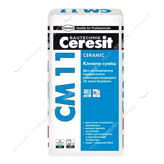 Клей для плитки Ceresit СМ 11 Plus Ceramic Gres 25кг                                                