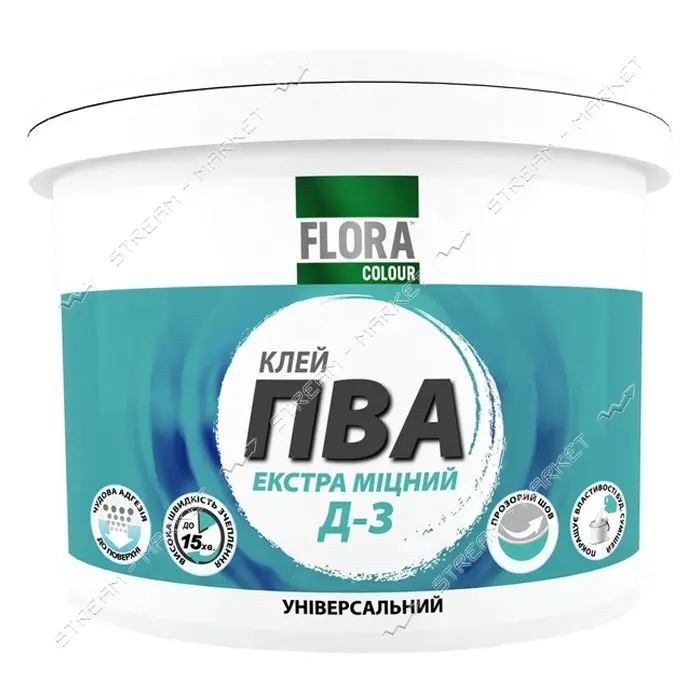 Клей ПВА Д3 Flora colour 11кг                                                                       