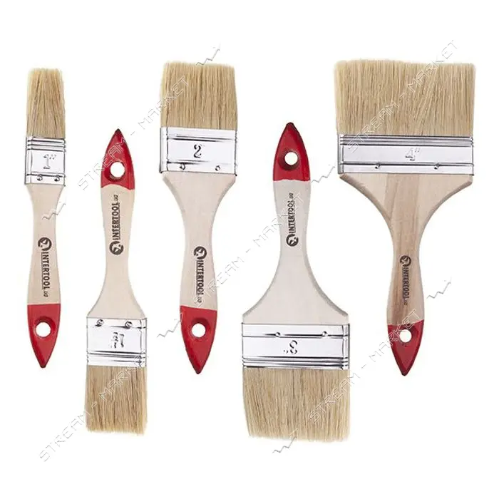 Набор кистей флейцевых Intertool KT-1005 25x38x50x76x102мм 5шт                                      