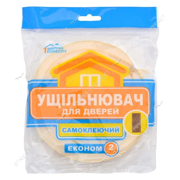 Уплотнитель Эконом для дверей самоклеющийся поролоновый 10мм x 20мм x 2м Украина                    