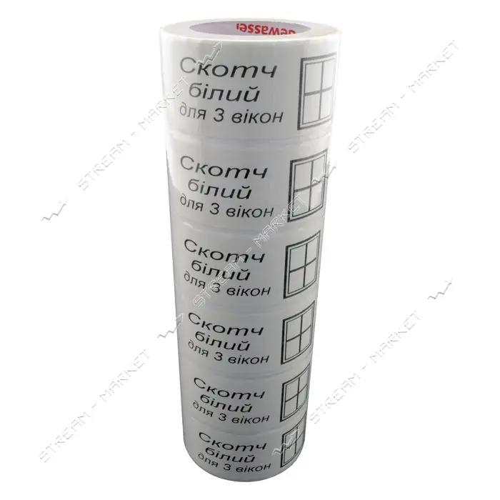 Скотч для окон Gewasser 45х13м на 3 окна белый