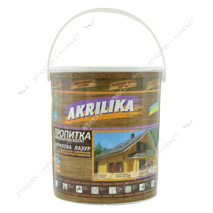 Лазурь Akrilika Impregting agent 0.75л модрина                                                      