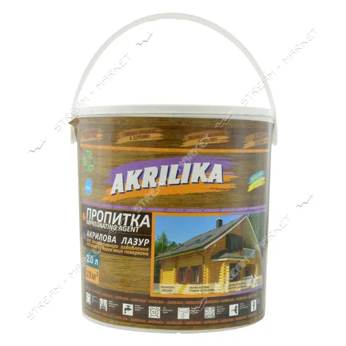 Лазурь Akrilika Impregting agent 2л каштан                                                          