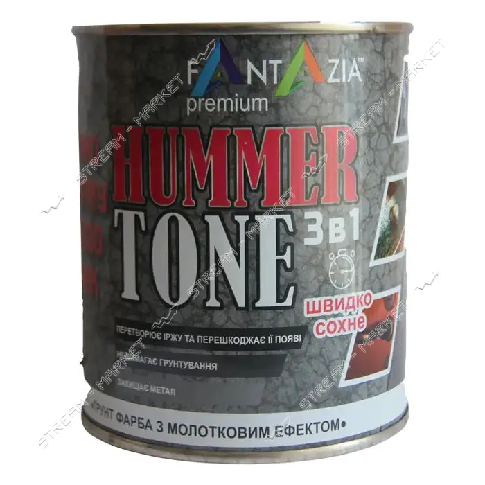 Краска 3в1 молотковая Fantazia Hammer tone 118 0.75кг зеленый                                       