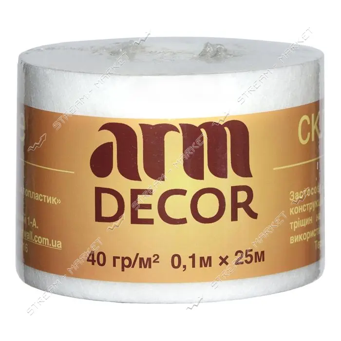 Лента ARMDECOR стекловолоконная флизелиновая 100ммх25м                                              
