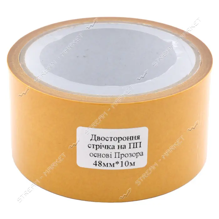 Скотч двухсторонний на полипропиленовой основе 48мм 10м