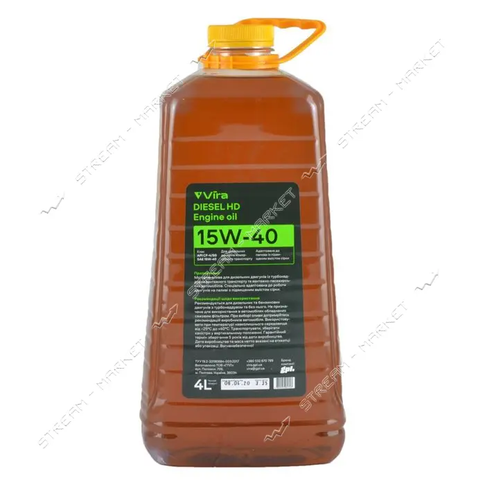 Масло моторное Vira VI0372 SUPER SG/CD 15W-40 4л ПЭТ