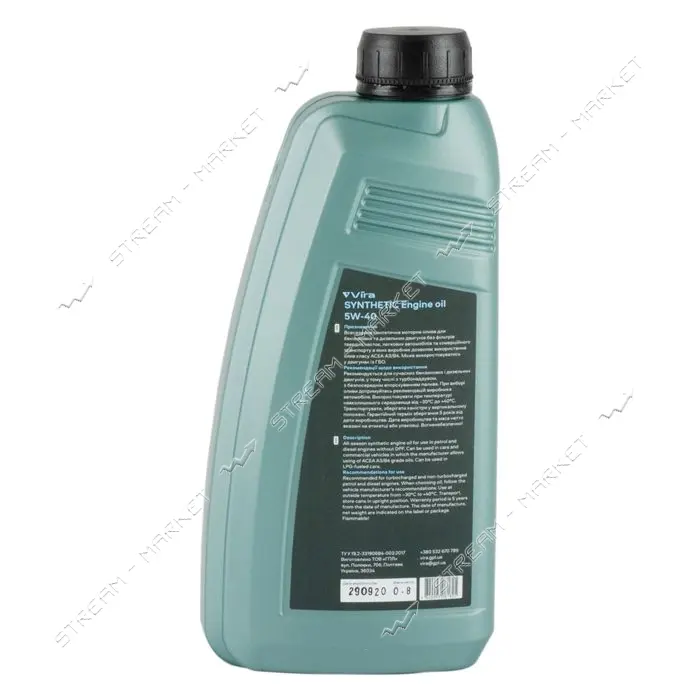 Масло моторное Vira VI0311 Synthetic SN/CF A3/B4 5W-40 1л                                           