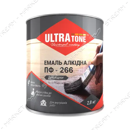 Краска алкидная Ultratone ПФ-266 для пола 0.9л желто-коричневая                                     
