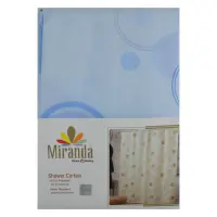 Штора для ванной комнаты Миранда с водоотталкивающей пропиткой 180x200см голубая                    