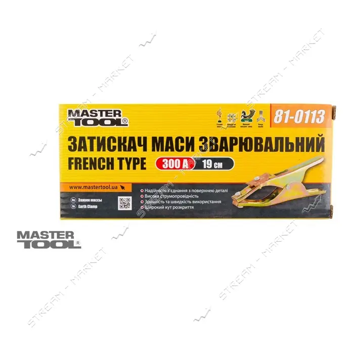 Зажим массы сварочный Master-Tool 81-0113 French type 300А                                          