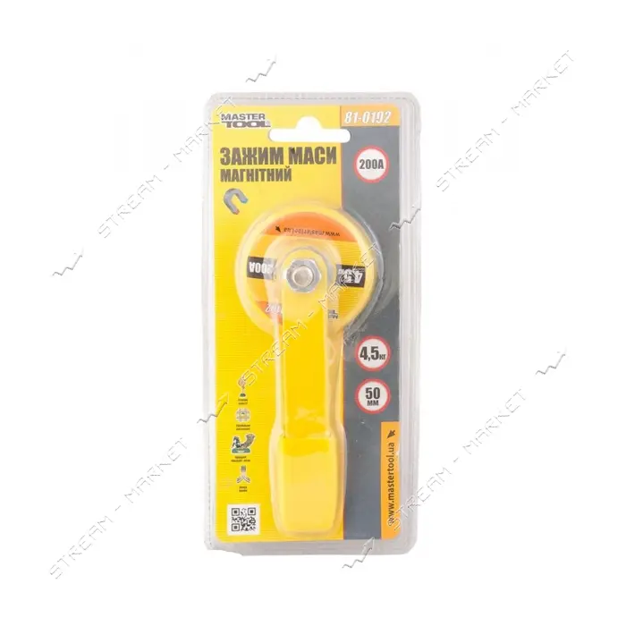 Зажим массы магнитный Master-Tool 81-0192 4.5кг диаметр 50мм 200А                                   