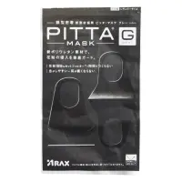 Маска для лица защитная Pitta mask противопылевая многоразовая 3шт черная                           