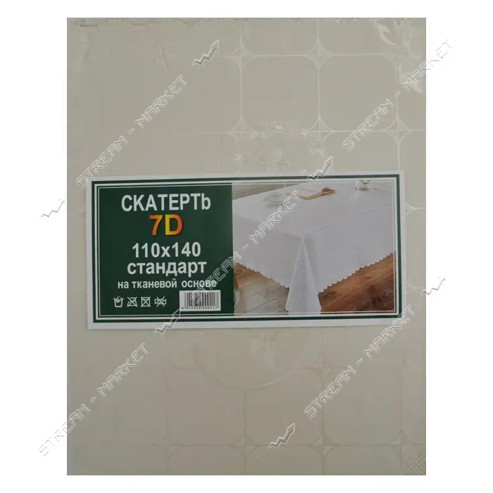 Скатерть для стола 7D 110х140см шампань                                                             
