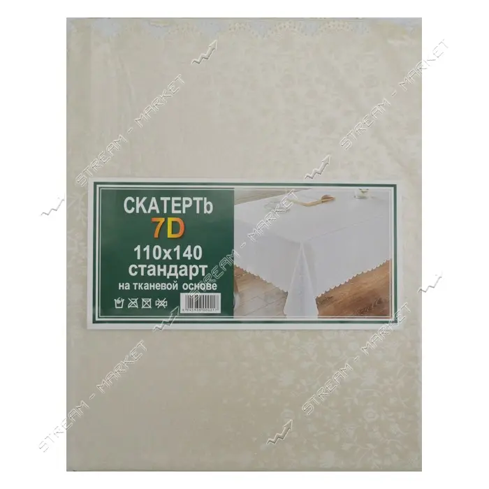 Скатерть для стола 7D 110х140см шампань                                                             