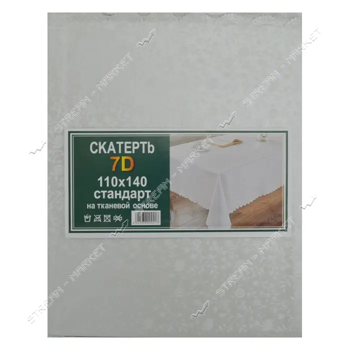 Скатерть для стола 7D 110х140см белый