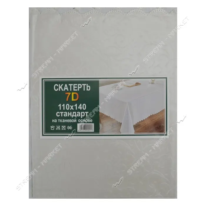 Скатерть для стола 7D 110х140см белый