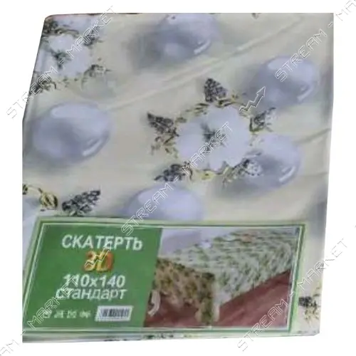 Скатерть для стола 3D 110х140см бежевая                                                             