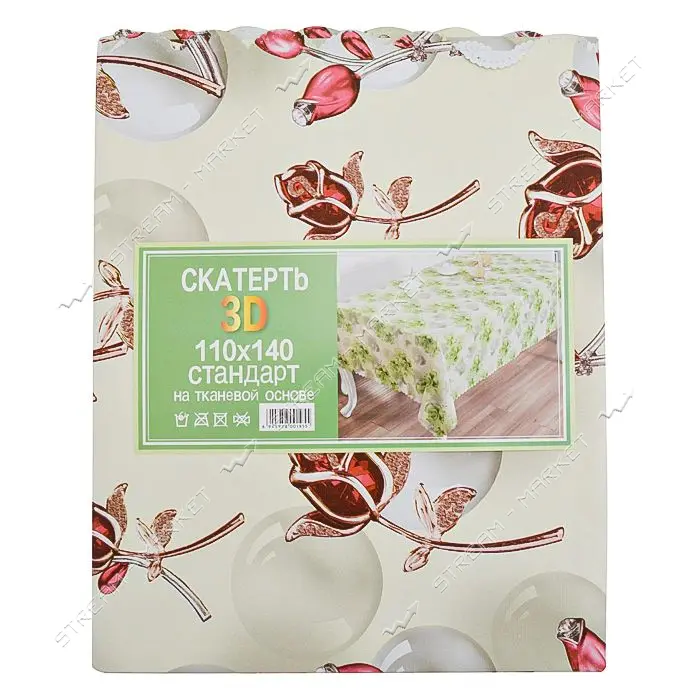 Скатерть для стола 3D 140х220см ассорти