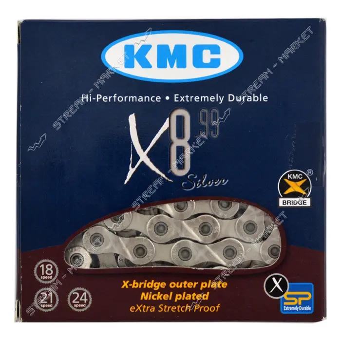 Цепь KMC X8.99 для спортивного велосипеда Тайвань                                                   