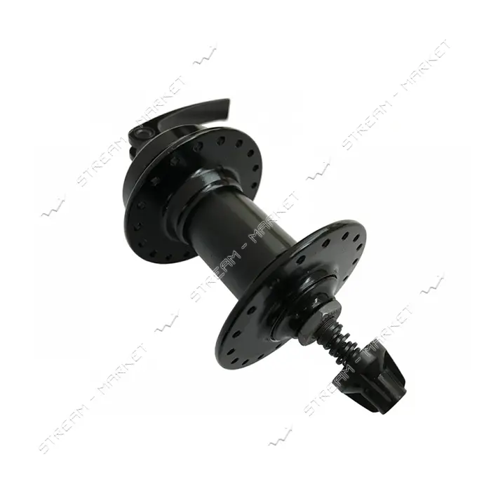 Втулка передняя алюминиевая на промподшипнике Disc-Brake 6 болтов Black