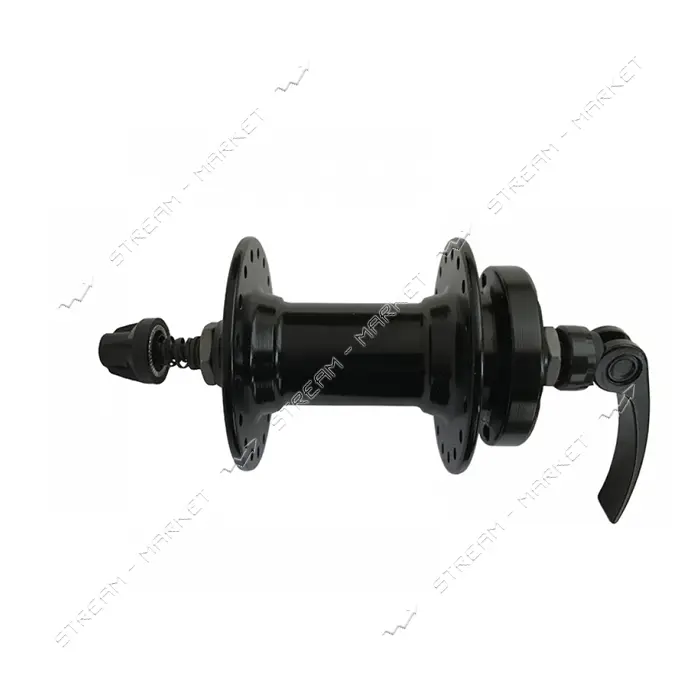 Втулка передняя алюминиевая на промподшипнике Disc-Brake 6 болтов Black