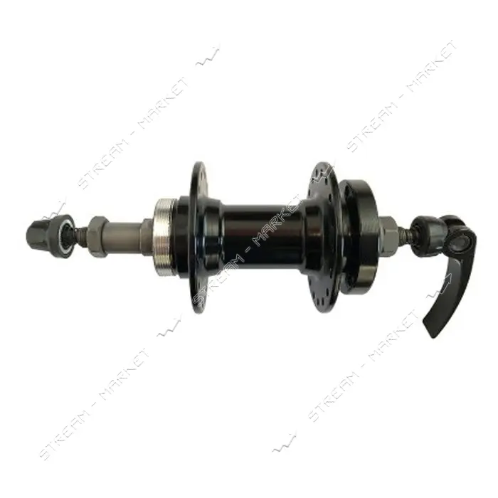 Втулка задняя алюминиевая на промподшипнике Disc-Brake 6 болтов Black