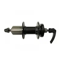 Втулка задняя алюминиевая c эксцентриком на промподшипнике под кассету Disc-Brake 6 болтов          