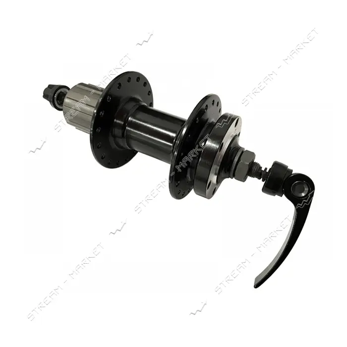Втулка задняя алюминиевая c эксцентриком на промподшипнике под кассету Disc-Brake 6 болтов