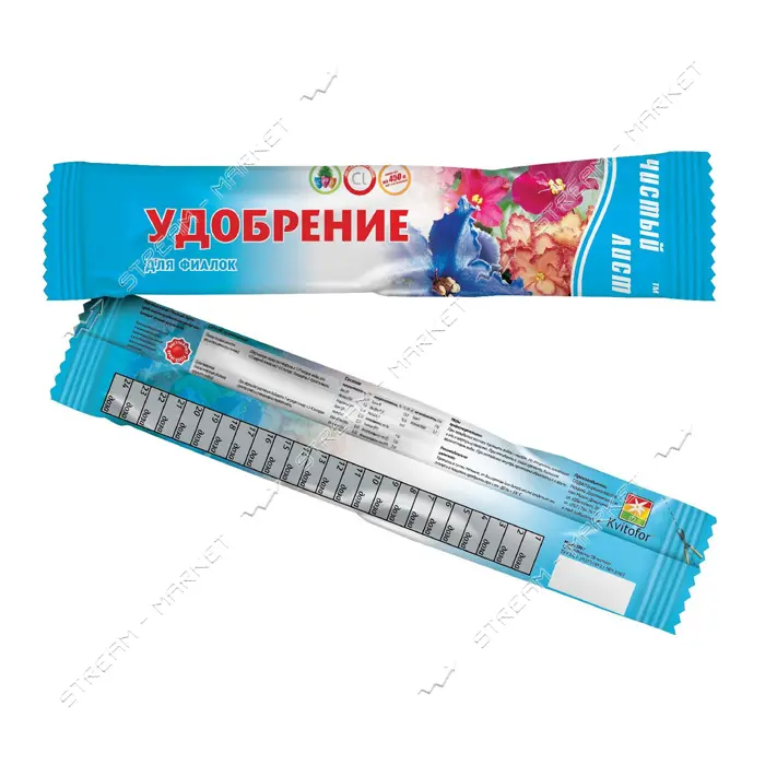 Удобрение кристаллическое для фиалок Чистый Лист 20г