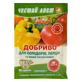 Удобрение кристаллическое для помидоров и перца Чистый Лист 20г