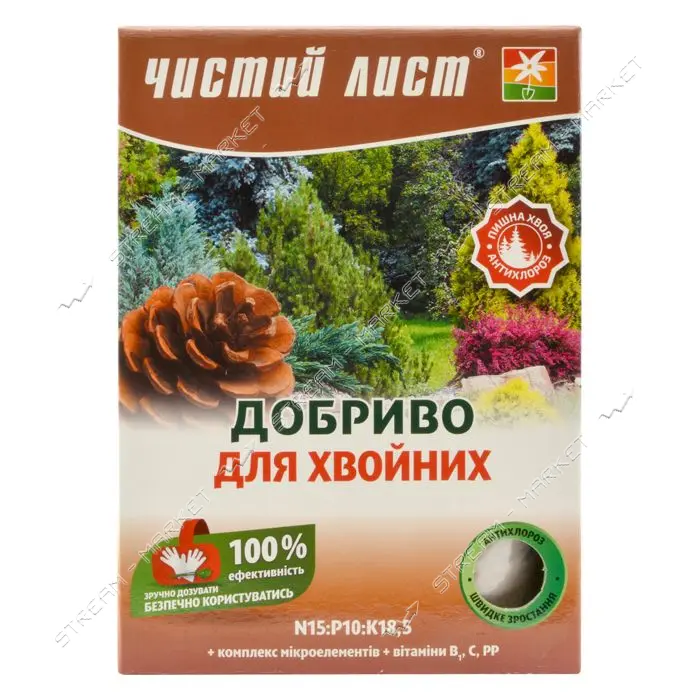 Удобрение кристаллическое для хвойников Чистый Лист 900г                                            
