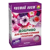Удобрение кристалическое для петуний и пеларгоний Чистый Лист 300г                                  