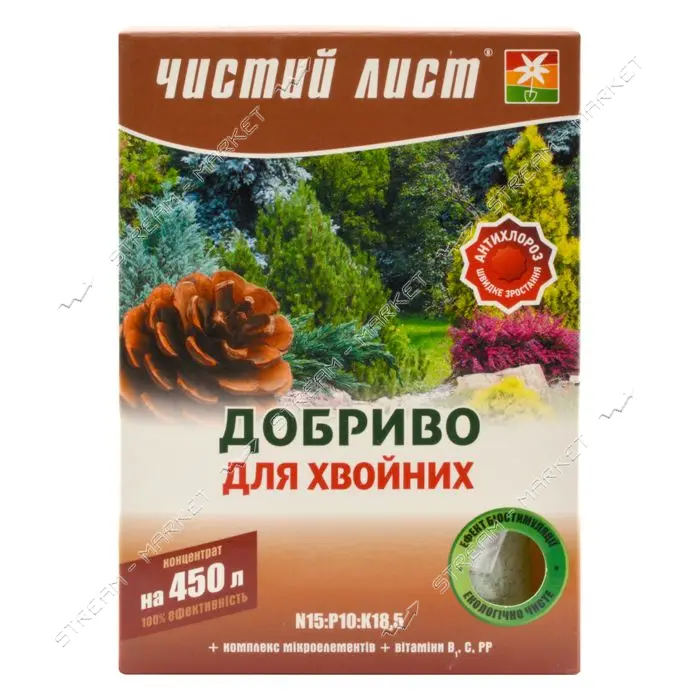 Удобрение кристаллическое для хвойников Чистый Лист 300г